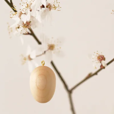 2026 Hot Sale Unfinished Wooden Eggs Easter Decor Ornament Wood Crafts Diy Hand-painted Doodle Egg Props Wooden Easter Eggs
