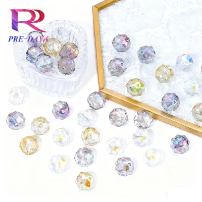 Crystal Glass Flower Ball Beads Diy Accessories Glass Bead