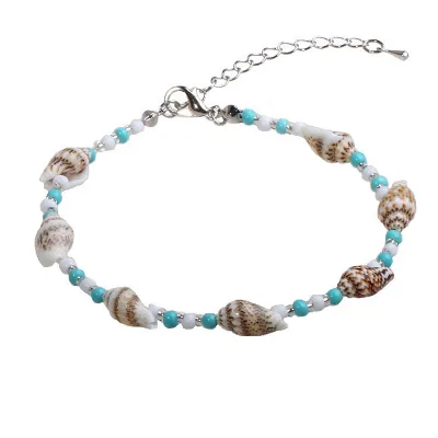 New Model Fashion Custom Design Rice Beads Sea Snail Anklet Bohemia Leg Chain Anklets