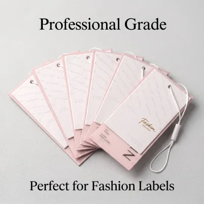 CHANG YUAN Custom Logo Hot Stamping Milano Texture Paper Hang Tag for Women Apparel Clothing Brand Swing Tag