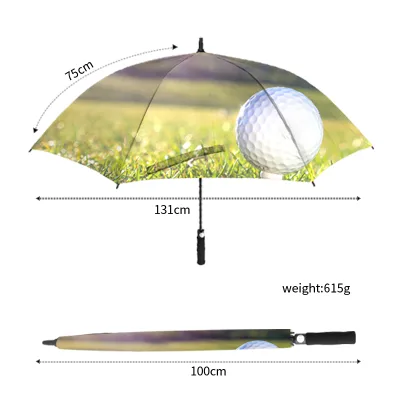 Wholesale large windproof 60 inch golf umbrella with logo uv protection luxury business gift oem odm custom golf umbrella