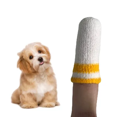 Hot Sale Nylon Pet Finger Brush Soft and Comfortable Teeth Cleaning Improved Dog Finger Toothbrush