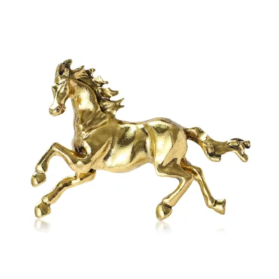 2025 Cross-border Vintage Zodiac Brooch Horse Corsage Alloy Enamel Animal Pin Men's Accessories