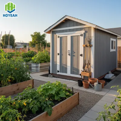 WPC Exterior Container Houses 3x3/3x4/2x2 Waterproof Easy Installation Patio Backyard Customizable Eco-friendly European Design