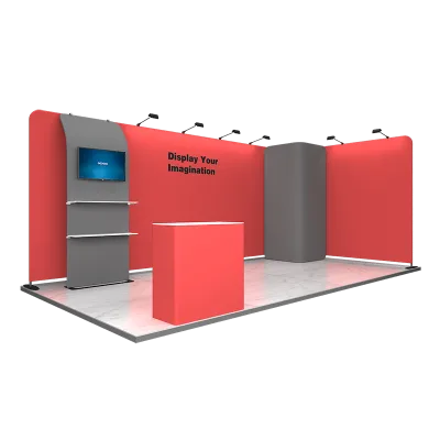 Wholesale Exhibition Booth 3x3 10ft Fabric Wall Aluminum Standard Modular Exhibition Booth Display Stand