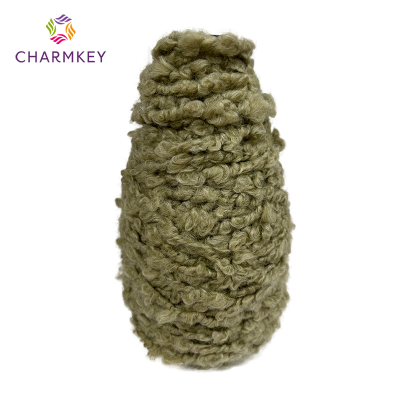 Loop Yarn Wool Nylon Acrylic Yarn With Cone Colorful Circle Fancy Yarn 1/0.5nm Soft Yarn for Weaving Clothes