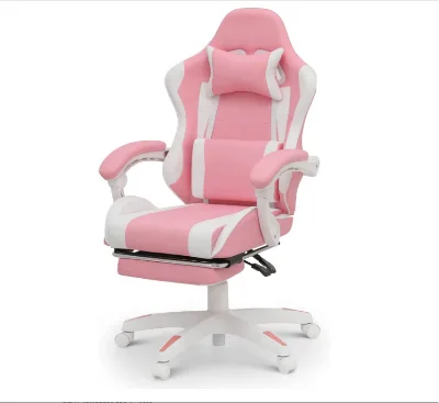 Linkage Armrest Gaming Chair 95°-165° Adjustable Recline Gaming Chair 360° Swivel Gaming Chair with Silent Casters