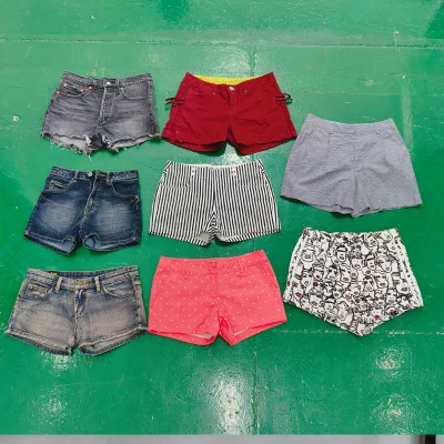 Used Denim Shorts for Women International Brand Summer Mix Styles Bulk Wholesale Casual 100% Cotton Mixed Sizes Bales