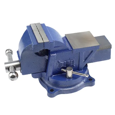 Meike Hydraulic Heavy-Duty Bench Vise with Bearing Core 6-Inch Universal & 4-Inch Flat-Jaw Clamp High-Carbon Steel 10kg