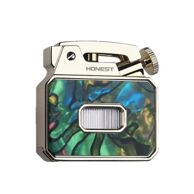 New Kerosene Lighter One-button Ejection Ignition Transparent Compartment Lighter Personality Creative Men's Birthday Gift