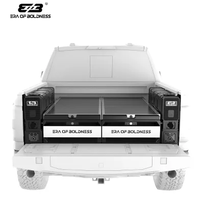 Universal Modified Pickup Truck Storage Box Card Lathe Sliding Box Three in One Tray Table Off-road Accessories