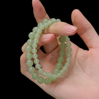 Natural Stone Beads Bracelet Handmade Beaded Jade Crystal Yoga Bracelet Women Semi-Precious Gemstone Bracelet