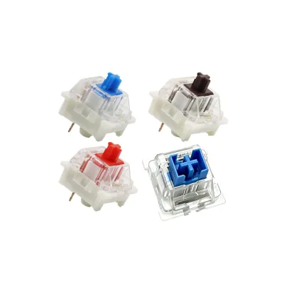 In Spot Wholesale High-spec OUTEMU Linear Red Axis Paragraph Cyan/brown Axis for DIY Hot-swappable 3-pin Dust-proof Cyan Switch