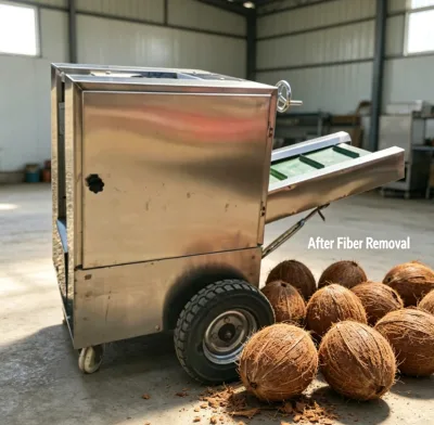 Excellent Quality Fully Automatic Coconut Dehusking Machine Heavy Load Coconut Husk Removing Equipment