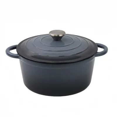 Multi-color Double Ears Cast Iron Enamel Dutch Oven Household Kitchen Gas Stove Induction Cooker Universal Soup Pot with Lid