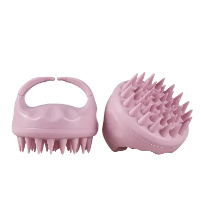Wheat Straw Silicone Scalp Shower Body Scrubber Detangling Hair Massager Shampoo Massage Brush