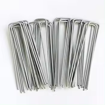 Garden Hummingb U Shaped Ground Anchors Stakes Pegs Pins Spikes Blank for Securing Lawn Farm Sod Barrier Landscape Grass Fabric