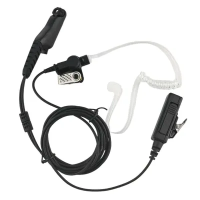 PMLN8341 Single Line Translucent Catheter Earphone Fit for Motorola R7 R7a Two-way Radio