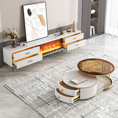 Modern Stainless Steel TV Stand