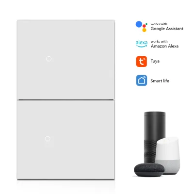 Smart Light Switches for USA Tuya WiFi 4 Way Compatible With Overcurrent Protection Works With Smart Life App for Light Curtain