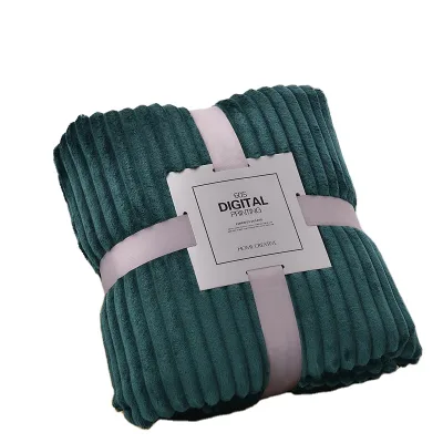 Throw Jacquard Dobby Beds Single Queen Flannel Coral Fleece Blanket Bed Soft Warm Thickness Bedspread