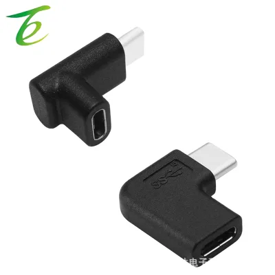 type-c male-to-female adapter, USB-C 90-degree extension adapter, USB3.1 90-degree side-bend adapter