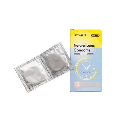 2025 Best Seller Factory Wholesale Custom Condom CE Certificate Ribbed Natural Rubber Latex Condom Long Love Condoms HYNAUT