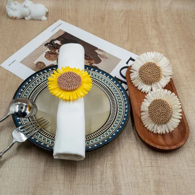 Sunflower napkin ring