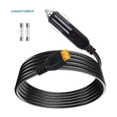 2m 3m XT60 to Cigarette Lighter Car Charger Power Supply 12V 5A Cable for Powerstation 18AWG