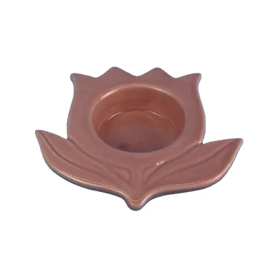 Floral TULIP Votive Cream Ivory Ceramic Porcelain Candle Holder