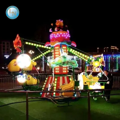 Popular Kids Flying Bee Amusement Ride with Colorful Cabins Commercial Grade