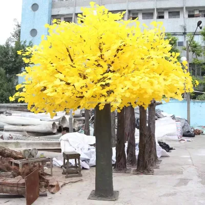 Wholesale 3 Meters Tall with Diameter 20cm Artificial Ginkgo Tree Customize Artificial Big Tree