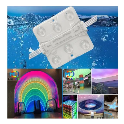 24V SMD 3030 Rgb Led Modul with Lens 68*68mm 3.5w Outdoor Waterproof Module Led Light for Light Box Soft Ceiling Channel Latter