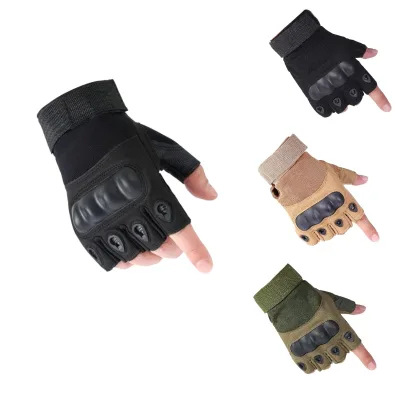 Spring/Summer Half-Finger Tactical Gloves for Men-Chicken Feather Non-Slip Abrasion-Resistant Needle Detection Gloves