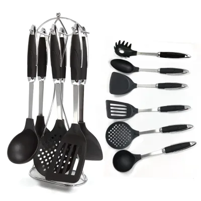 Eco-friendly 7 Pcs Nylon Cooking Tools Sets Solid and Durable Kitchen Utensils