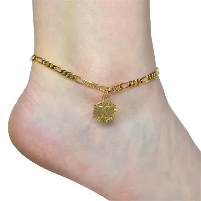 Fashion Design Women's Adjustable Anklets Stainless Steel Letter Anklet