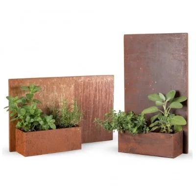 Iron Home Decor Corten Steel Wall Decoration Hanging Planter