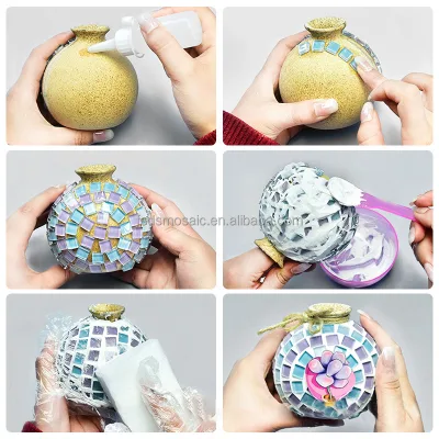 DIY Mosaic Kits Glass Mosaic Vase