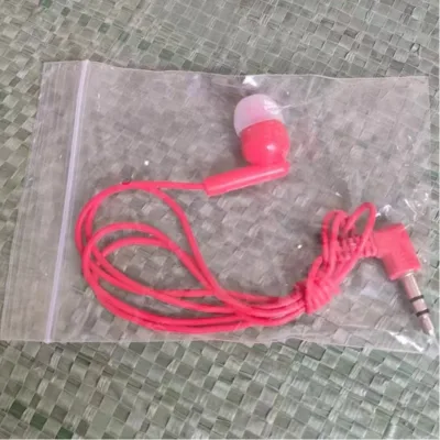 Very Cheap Disposable Colorful In-ear Airline Earphone CE RoHS Certified IPX-4 Waterproof ABS Plastic 3.5mm Interface Factory