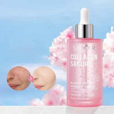 Private Label Sakura Serum Collagen Whitening Skin Care Facial Sakura Face Serum 100ml