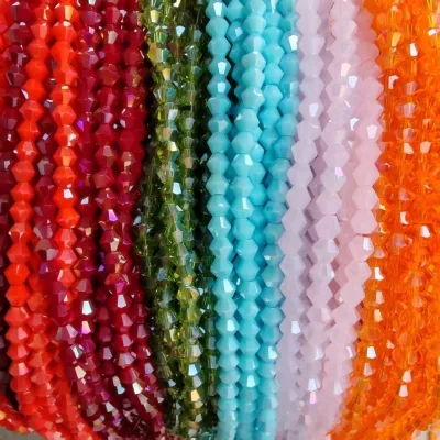 4mm Bicone Crystal Beads Glass Loose Bicone Crystal Beads for Jewelry Bracelet Making