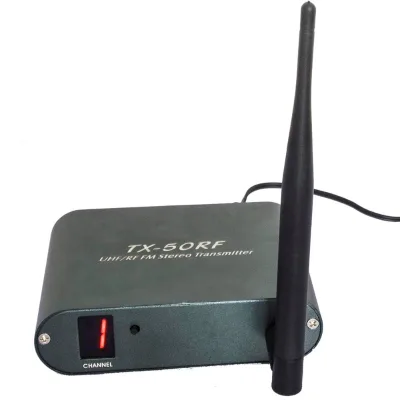 Newest 3 Channels Wireless High Power Option 500 Meters Receiving Range TX-50RF Transmitter for Silent Disco Party and Events