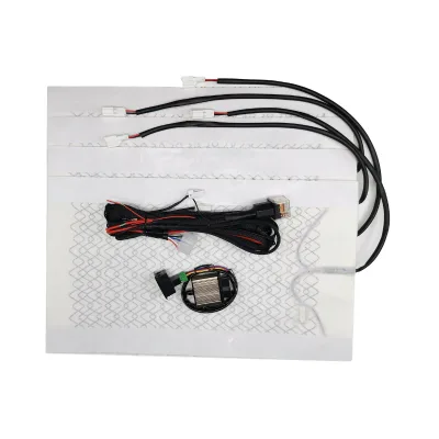2 Seats Installed Car Seat Cover Heating Support  LED  Heated Switch for Leather Interior Upholstery  Warm