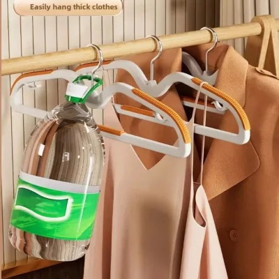 10pcs Set Short Neck Clothes Hanger Narrow Neck Design Saving Space Clothes Rack Closet Storage Anti Slip