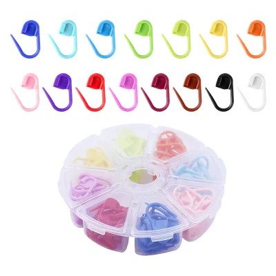 Stitch Markers for Knitting Colored Craft Pins Anti-Slip Positioning Clips DIY Sweater Weaving Tools Boxed Sewing Accessories