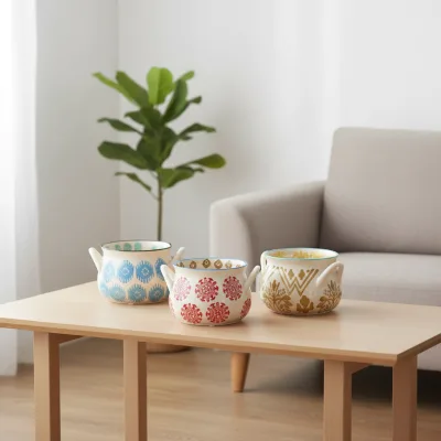 Beautiful Small Colorful Ceramic Planter Pot High Quality Flower Pot for Flowers and Plants