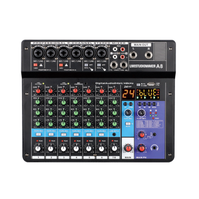 Audio Card USB Sound Card Studio Recording Professional Audio for Computer Smartphone Singing Music