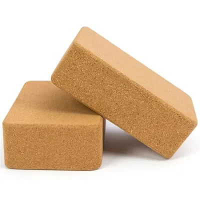 High Density Cork Yoga Block Home Gym Exercise Wood Yoga Brick for  Yoga Exercise