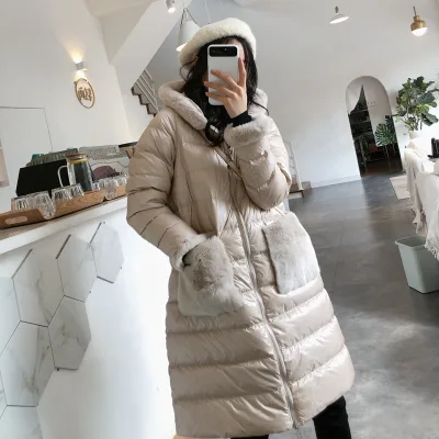 DOWN and REX RABBIT JACKET New Lightweight Down Jacket for Women