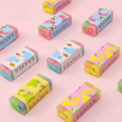 Creative Cartoon Soft Pencil Rubber Eraser School Student Exam Pencil Eraser 4B Pencil Eraser Stationery School Supplies